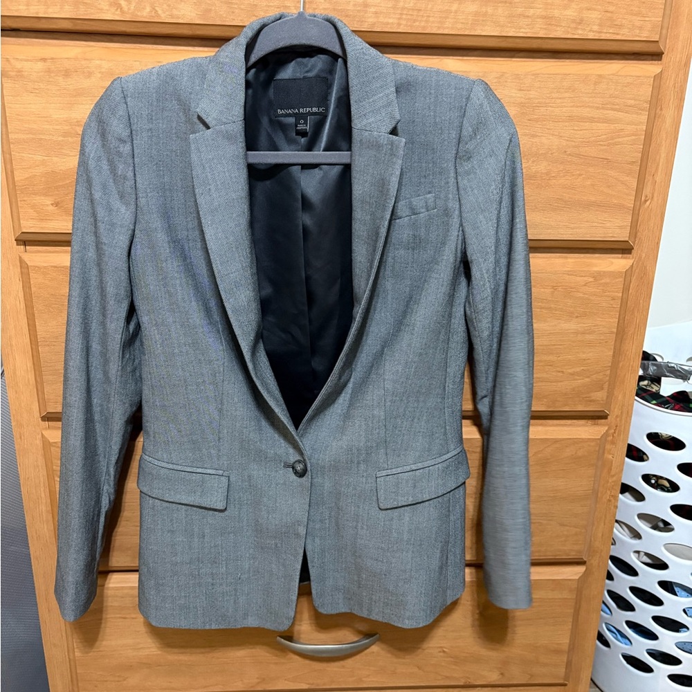 Banana Republic Gray Single-Button Women's Blazer